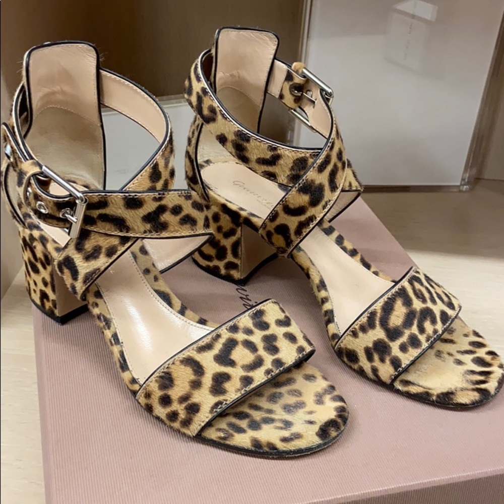 Gianvito Rossi animal leopard skin sandals